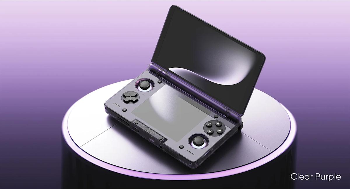 Ayn reveals a Nintendo DS-style handheld that comes in the classic Game Boy Color purple Ayn reveals a Nintendo DS-style handheld that comes in the classic Game Boy Color purple