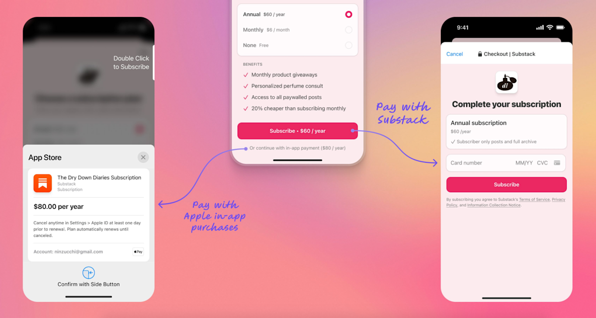 Substack turns on iOS in-app payment option for all paid newsletters Substack turns on iOS in-app payment option for all paid newsletters