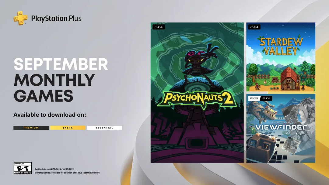 The PS Plus monthly games for September include Psychonauts 2 and Stardew Valley The PS Plus monthly games for September include Psychonauts 2 and Stardew Valley