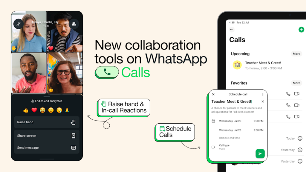 WhatsApp now lets you schedule group calls