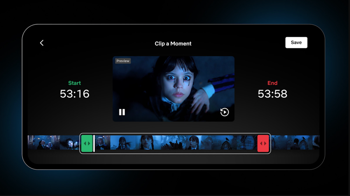 Netflix adds Twitch-like clipping function, complete with an editor Netflix adds Twitch-like clipping function, complete with an editor