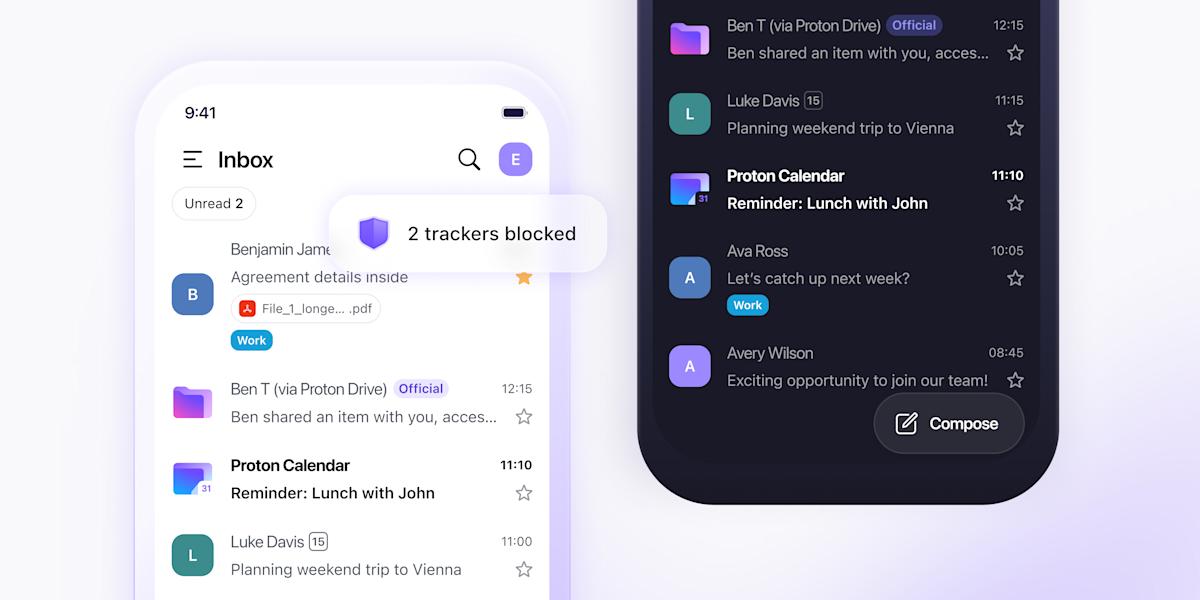 Proton Mail’s redesigned mobile app is built for speed